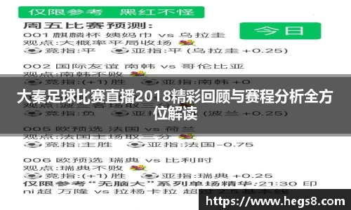 大秦足球比赛直播2018精彩回顾与赛程分析全方位解读